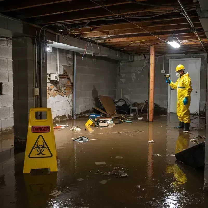 Flooded Basement Electrical Hazard in Hodgkins, IL Property